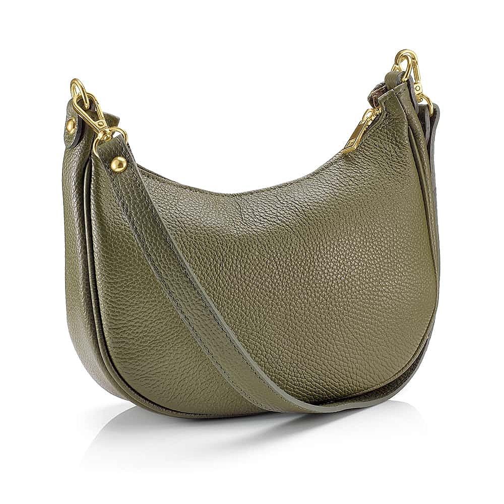 Olivine Intrigue Leather Shoulder Bag