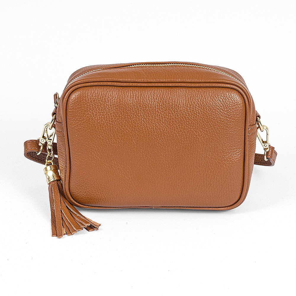 Taken by Tan Leather Cross-Body Bag