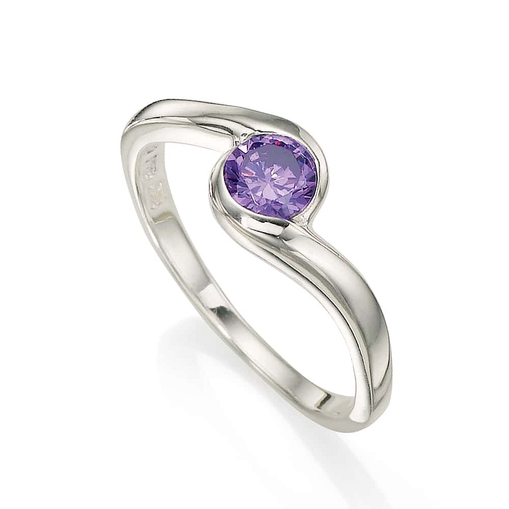 Violet Vision Silver Ring