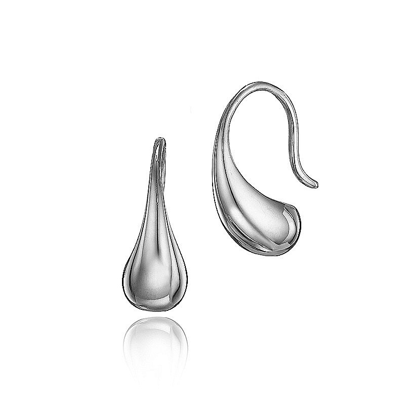 Silver Molten Drops Earrings