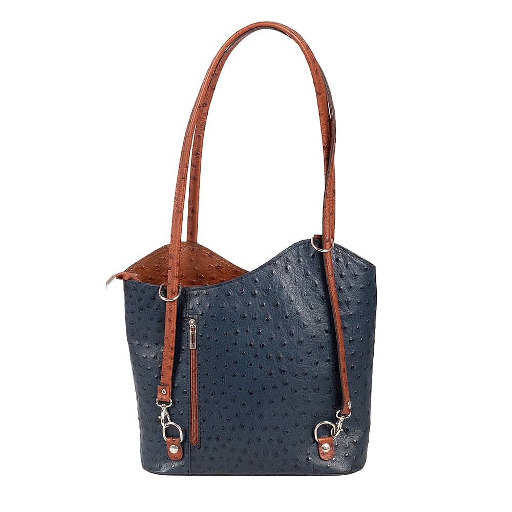 Open To Change Navy Leather Bag Pia Jewellery