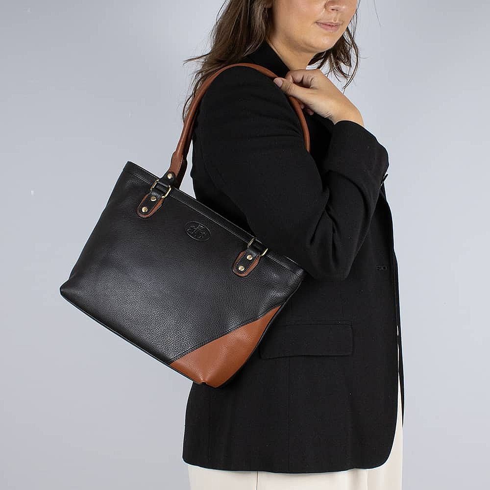 Better In Black Leather Mini Tote Bag
