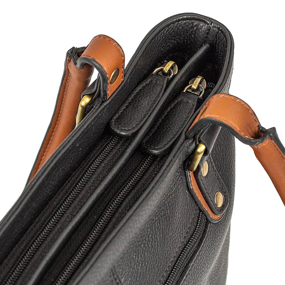 Better In Black Leather Mini Tote Bag