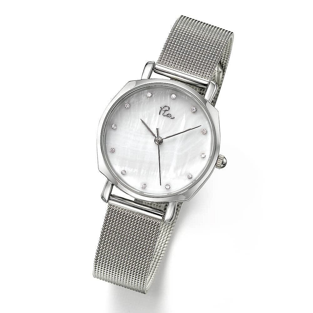 Round The Clock Silver Watch