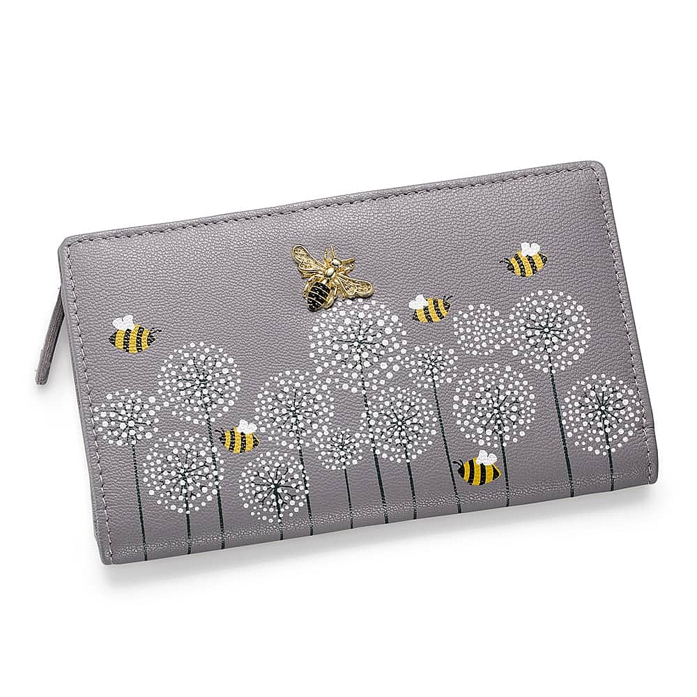 Bee In Bloom Leather Purse