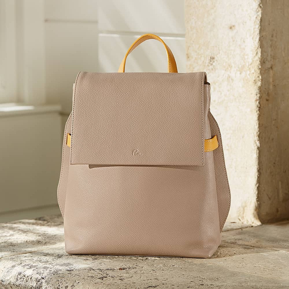 Easy Come, Easy Go Taupe Leather Backpack