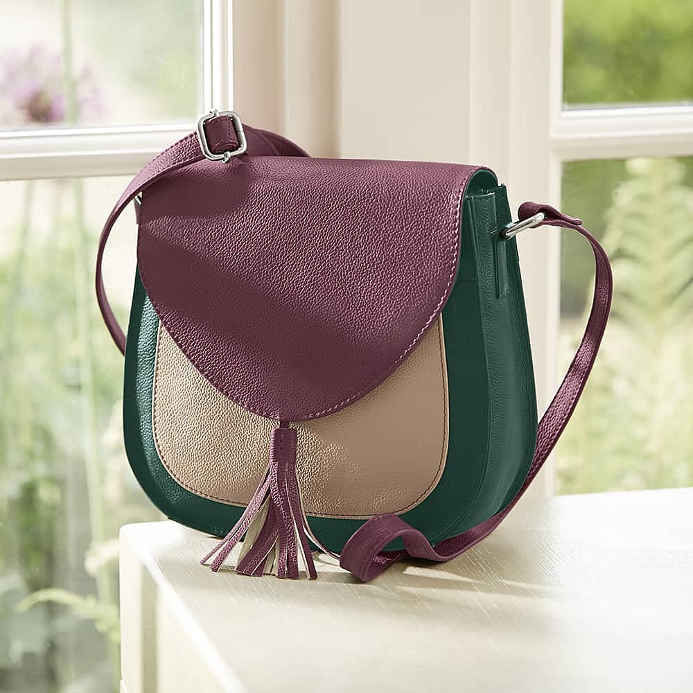 Colourful Character Leather Saddle Bag