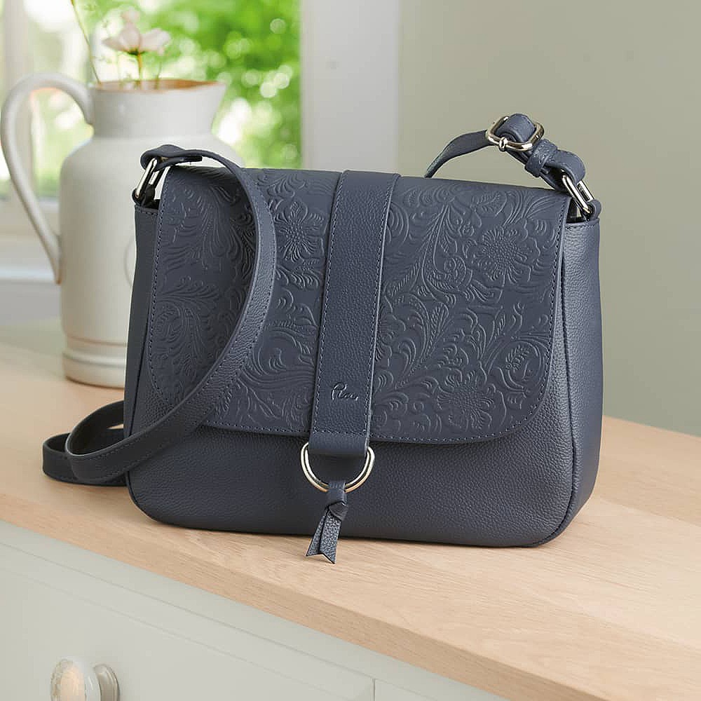 Delicately Denim Leather Cross-Body Bag