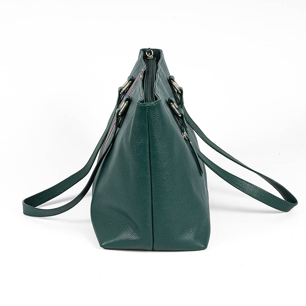 Between The Lines Leather Tote Bag