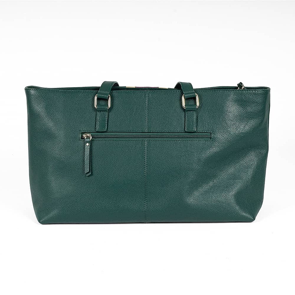 Between The Lines Leather Tote Bag