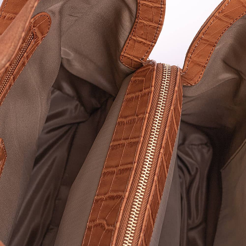 True To Tan Suede Shoulder Bag