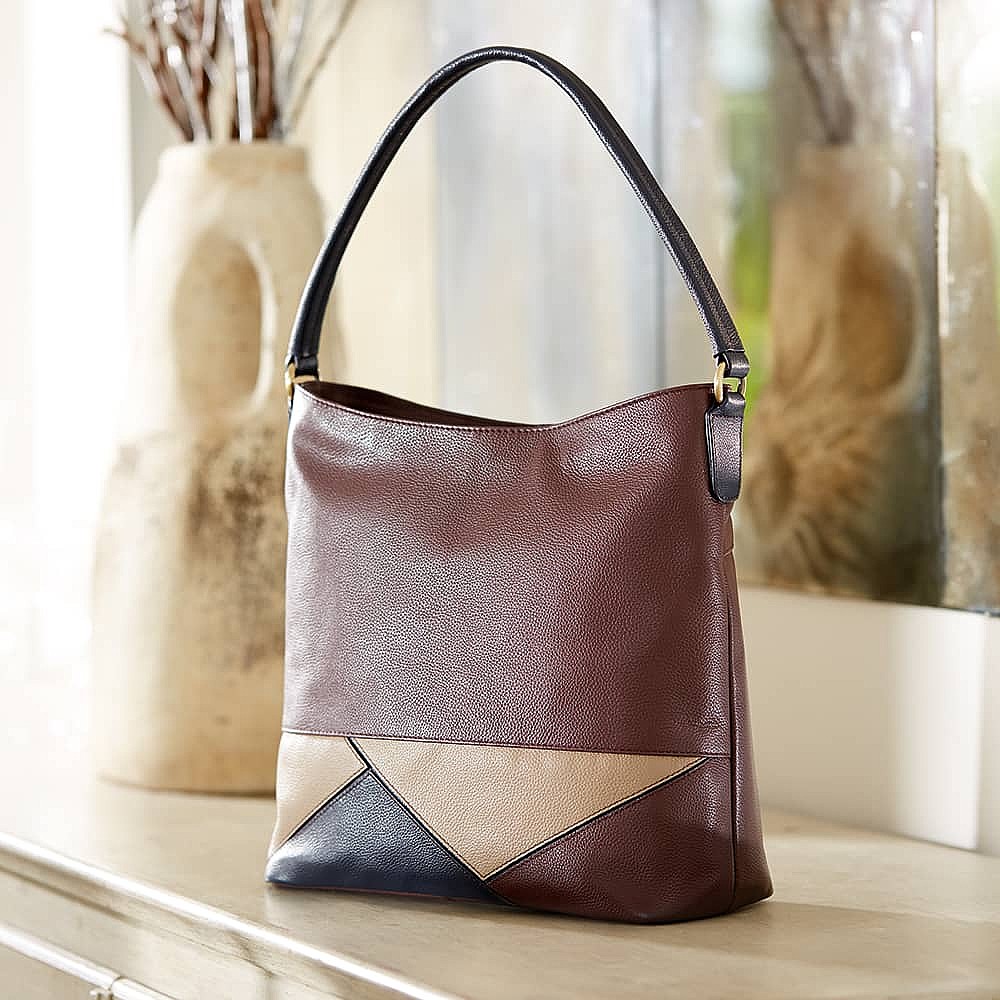 Perfect Angle Leather Shoulder Bag