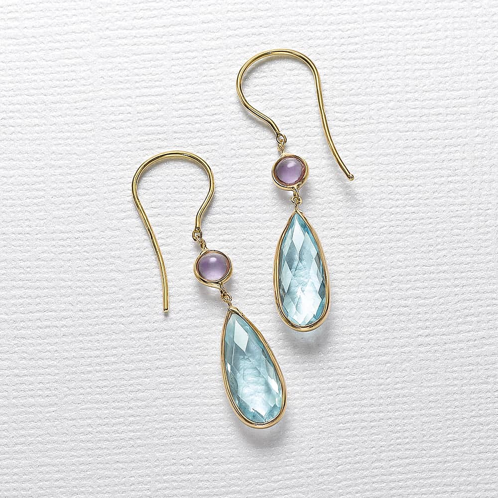 Spirits Soar Blue Topaz Earrings