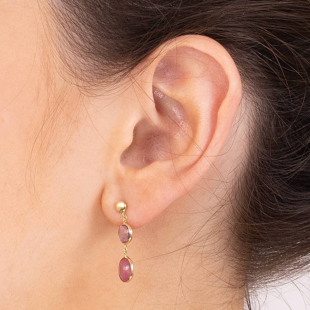 Divine Duality Gold Earrings