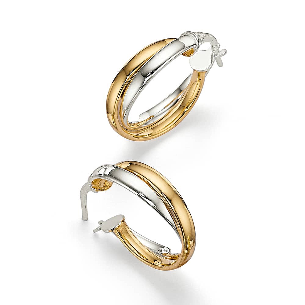 Ebb & Flow Two-Tone Hoop Earrings