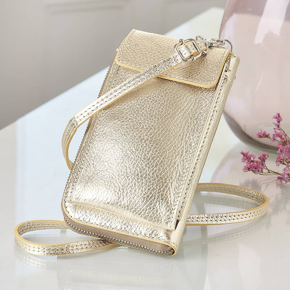 Walk This Way Gold Cross-Body Bag