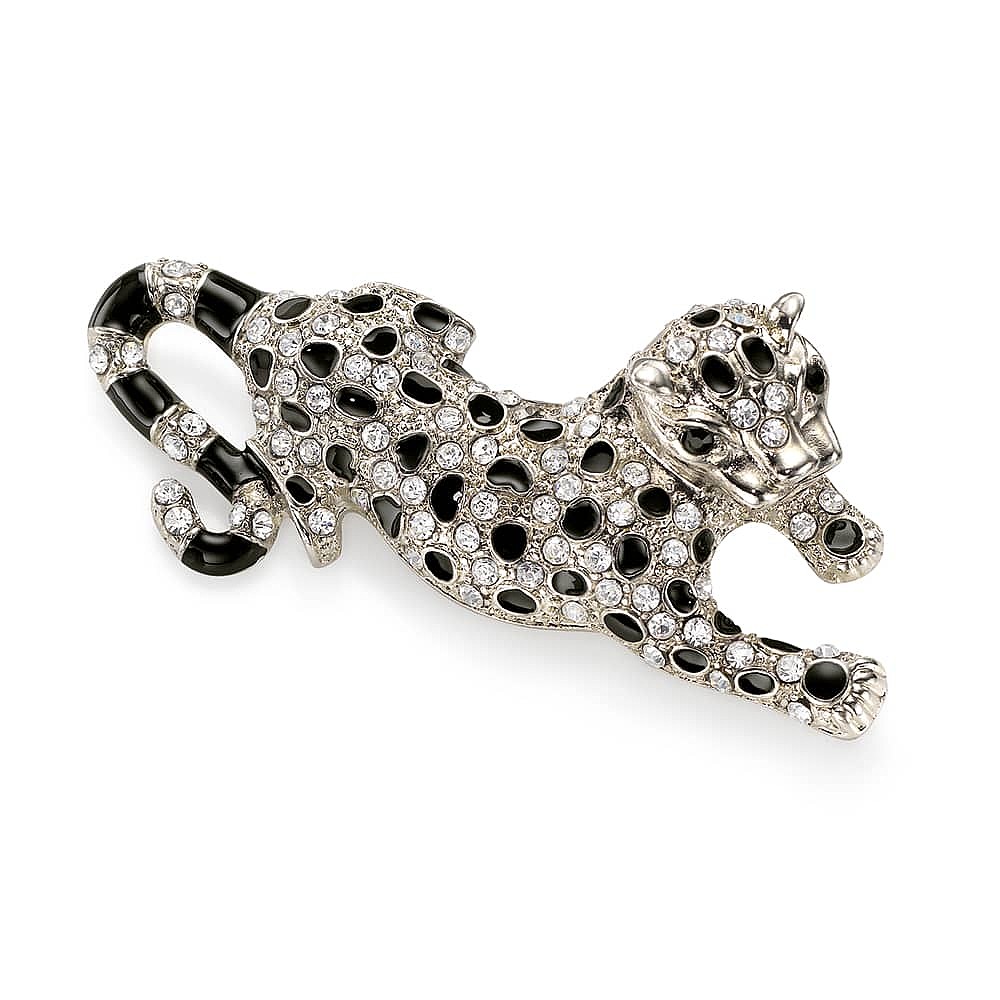 Luxe Leopard Crystal Brooch