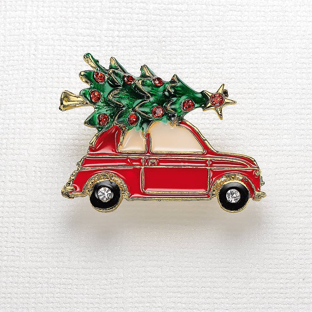 Driving Home For Christmas Brooch