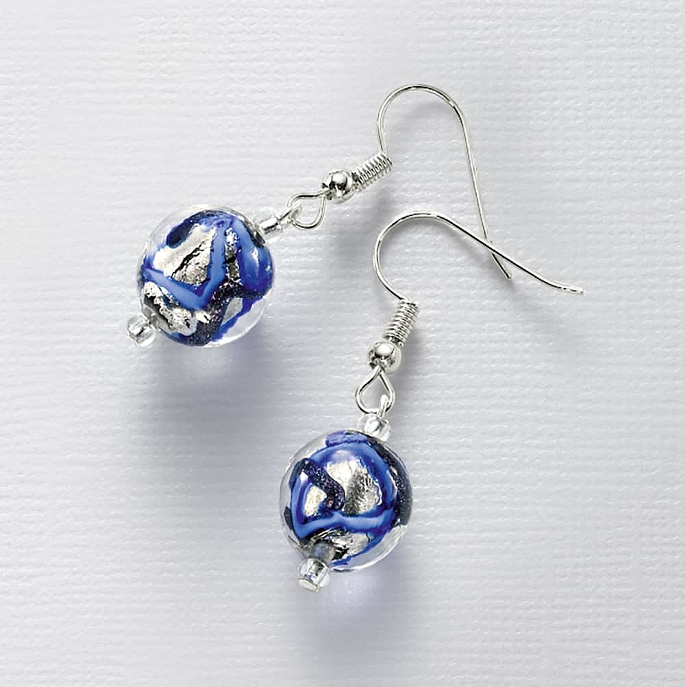 Waters Edge Blue Murano Earrings