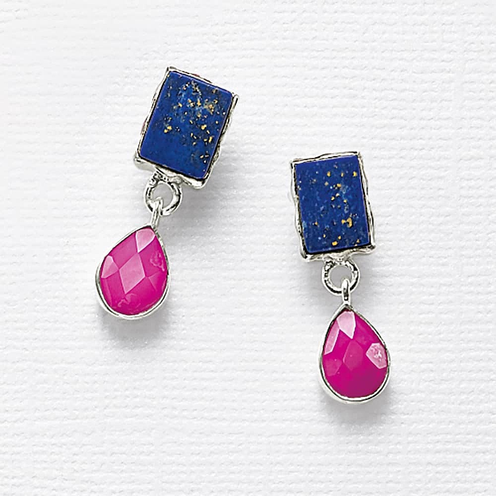 Gemstone Geometry Earrings