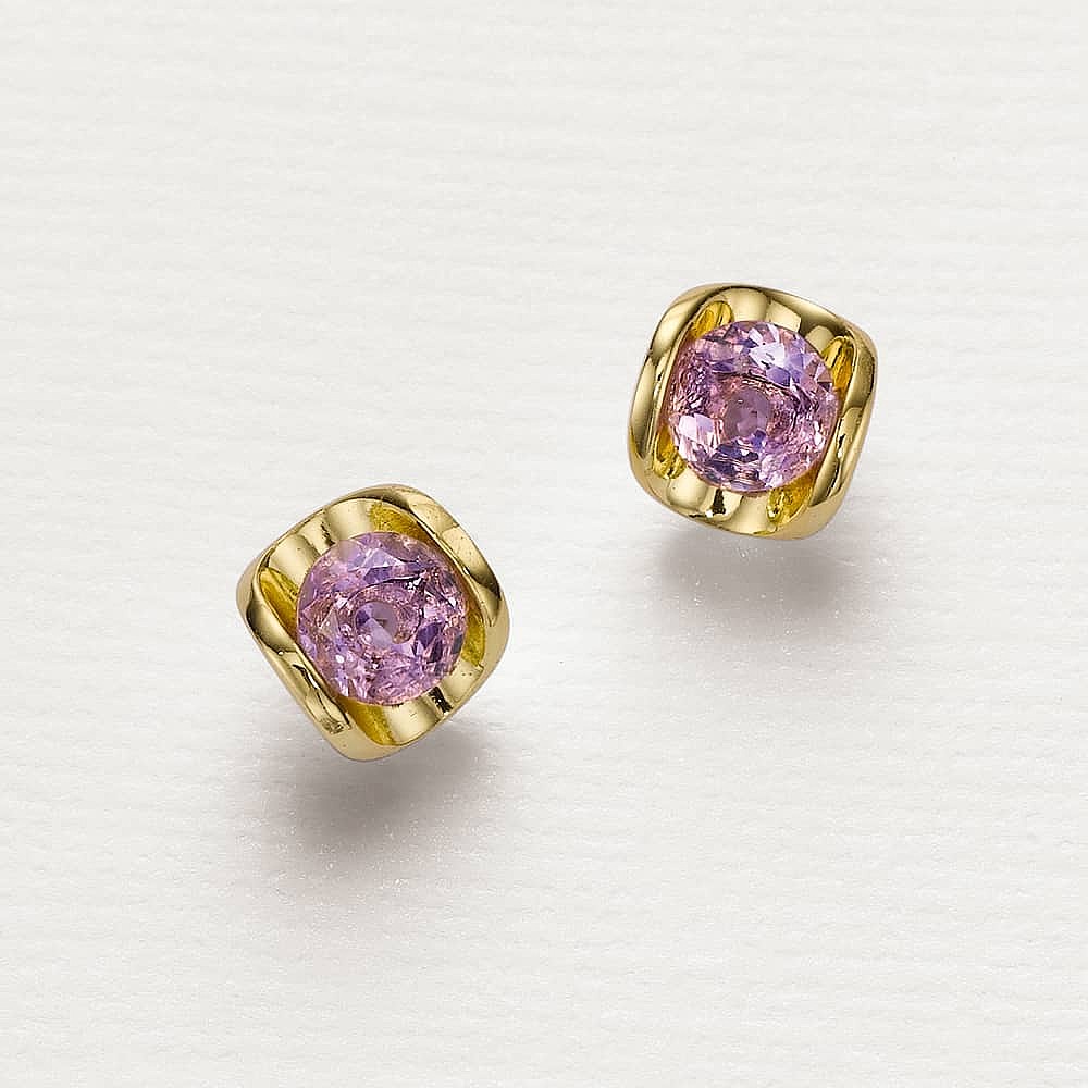 Pure Inspiration Amethyst Stud Earrings