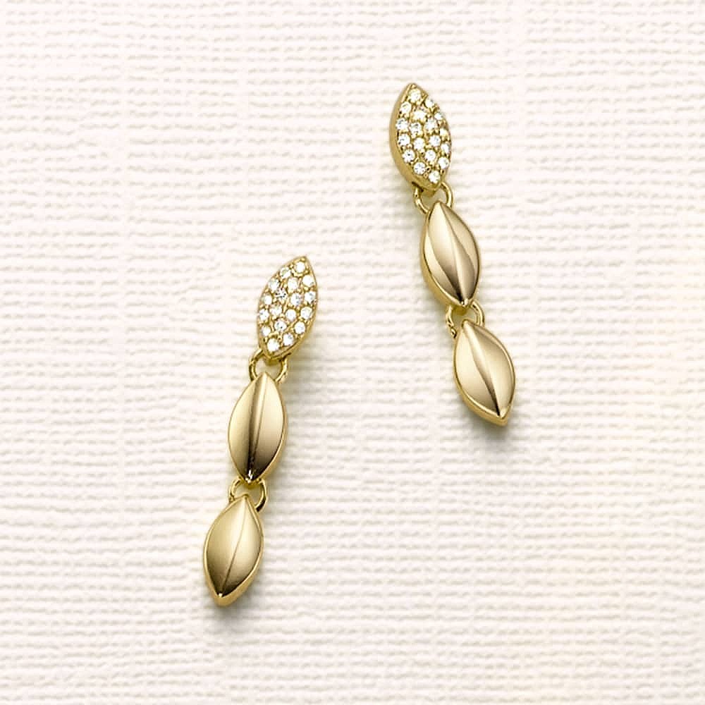 Sleek Silhouette Gold-Plated Earrings