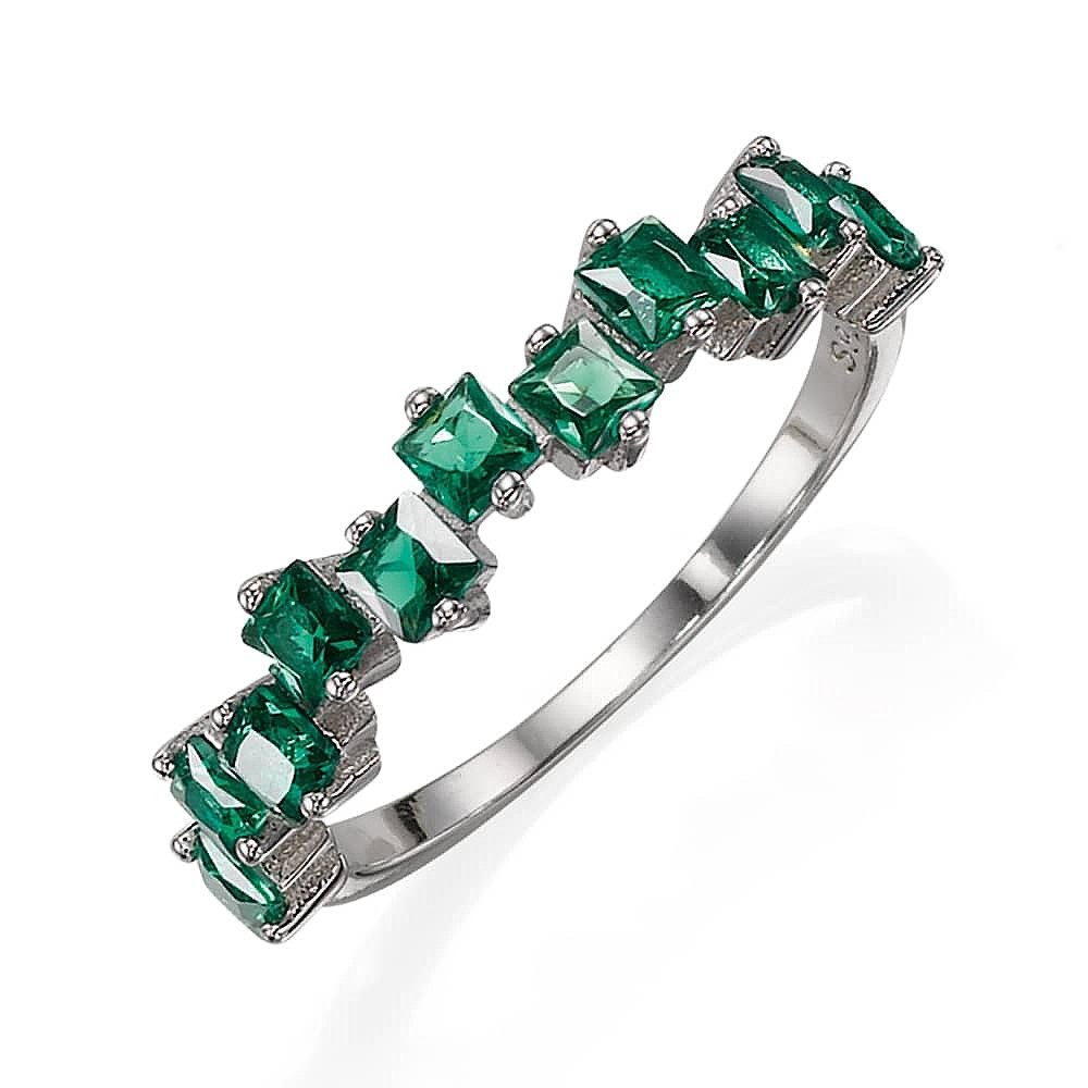 Fair & Square Green Ring