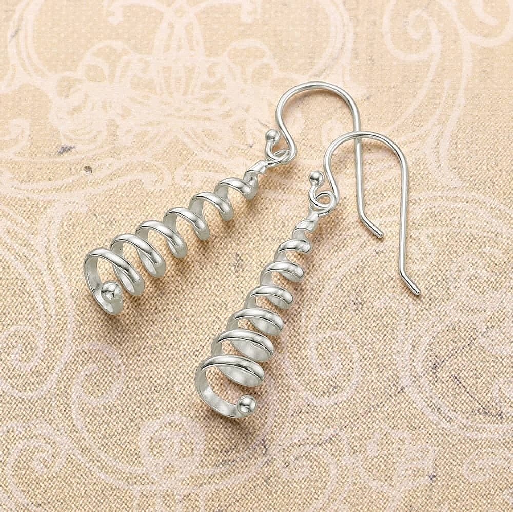 Spun In Silver Earrings