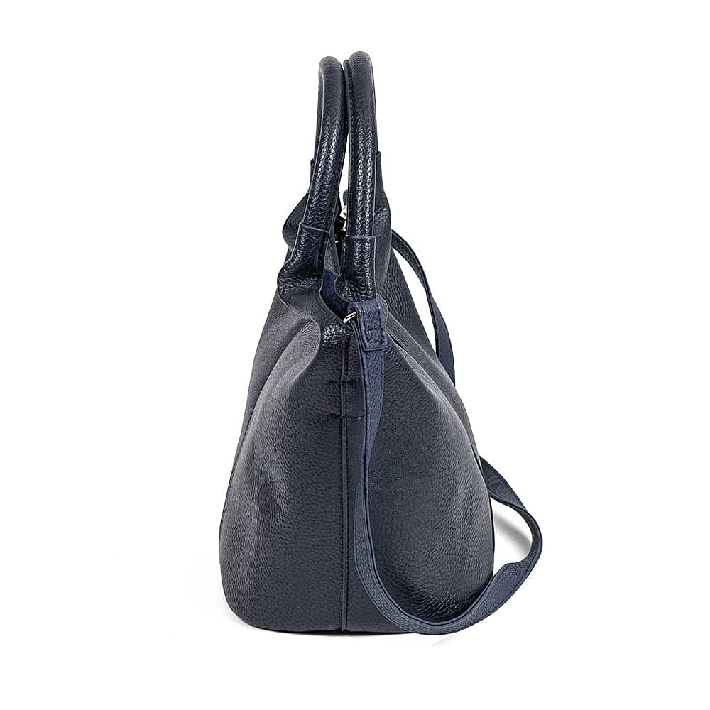 Navy For Now Vegan Leather Mini Tote Bag