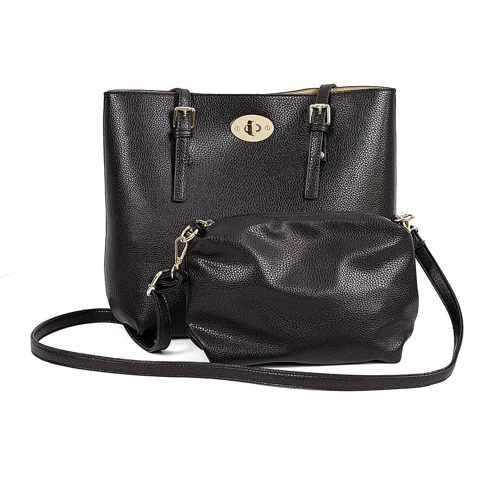 Back In Black Reversible Vegan Leather Bag Pia Jewellery