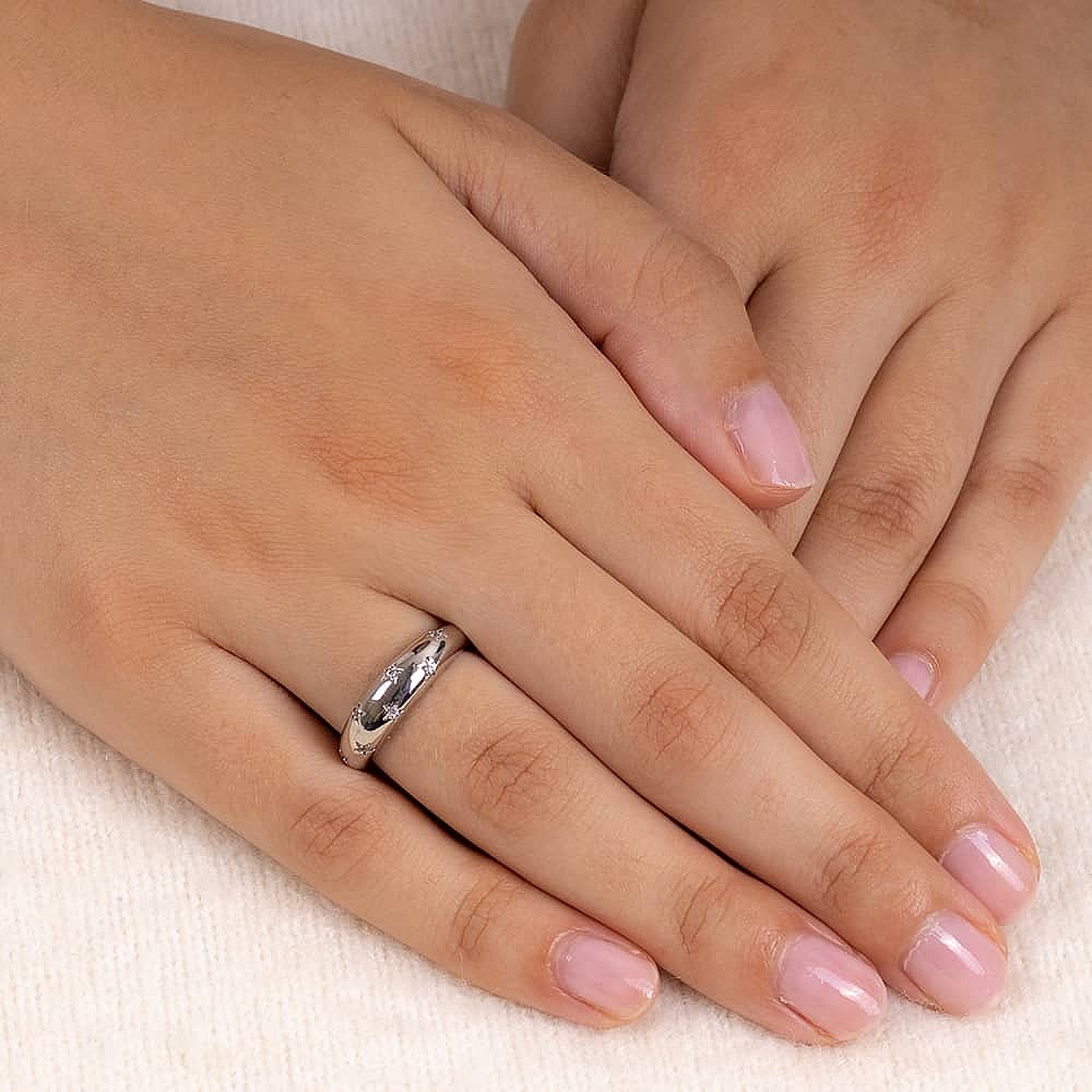 Twinkle of an Eye Silver-Plated Ring