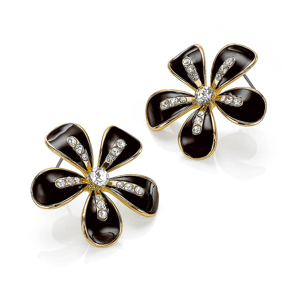 Gloss & Glow Floral Stud Earrings