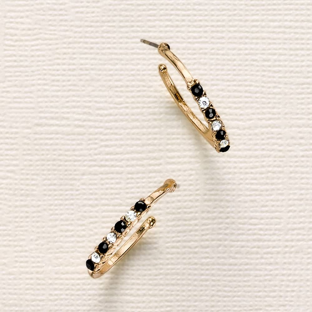 Sparkling Silhouette Hoop Earrings