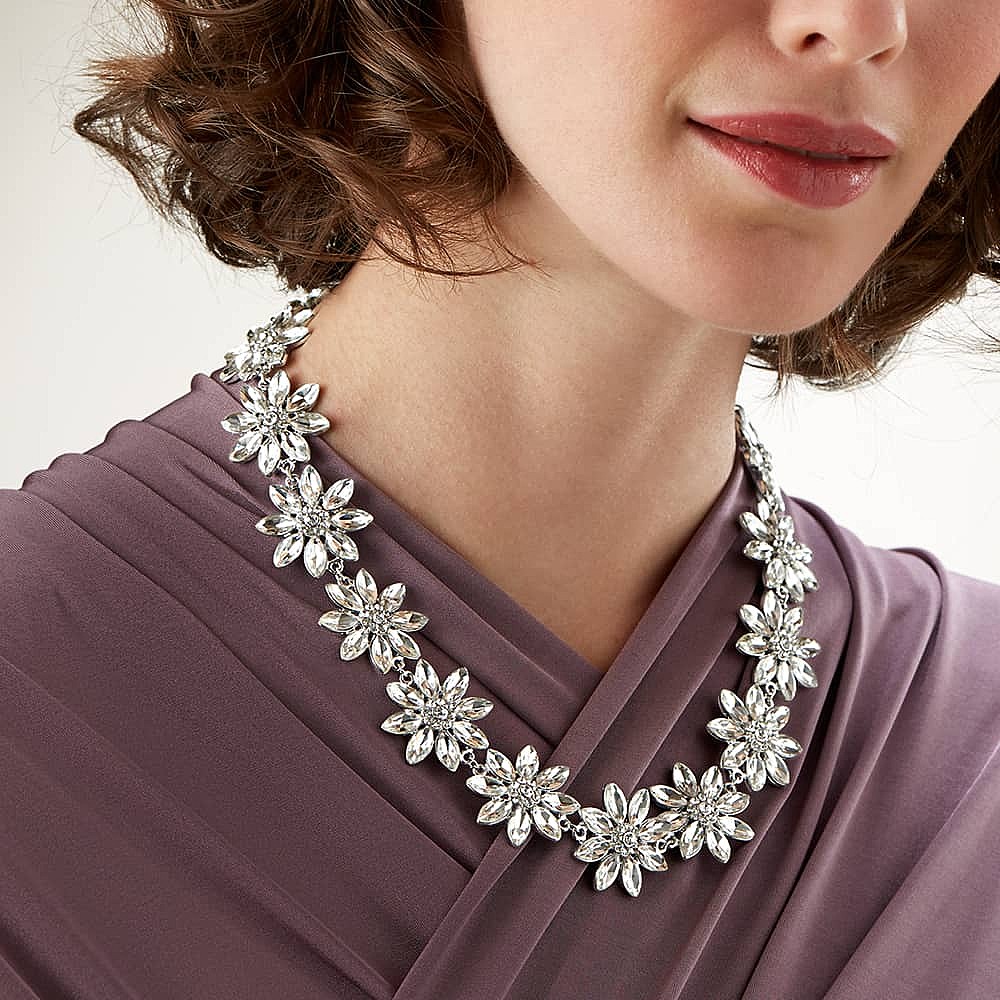 Brilliant Blooms Crystal Necklace