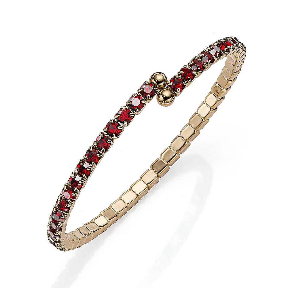 Sparkle In Scarlet Crystal Bangle