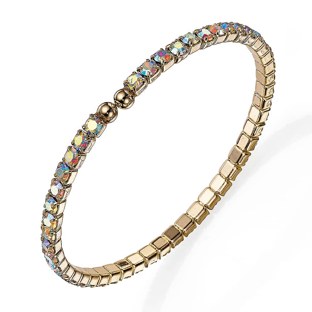 Iridescent Intrigue Crystal Bangle