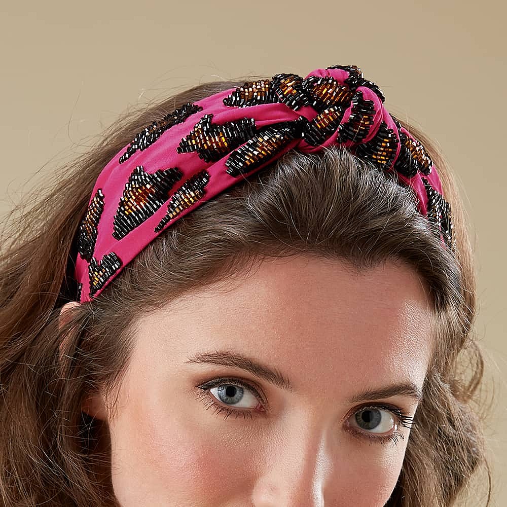Feline in Fuchsia Headband