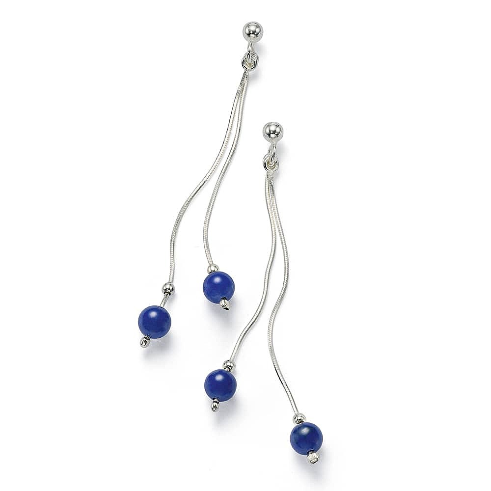 Punctuated With Blue Lapis Earrings