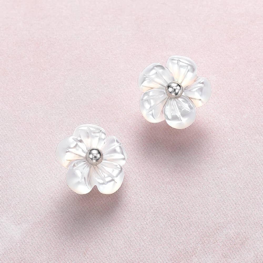 Petals In Pearl Stud Earrings