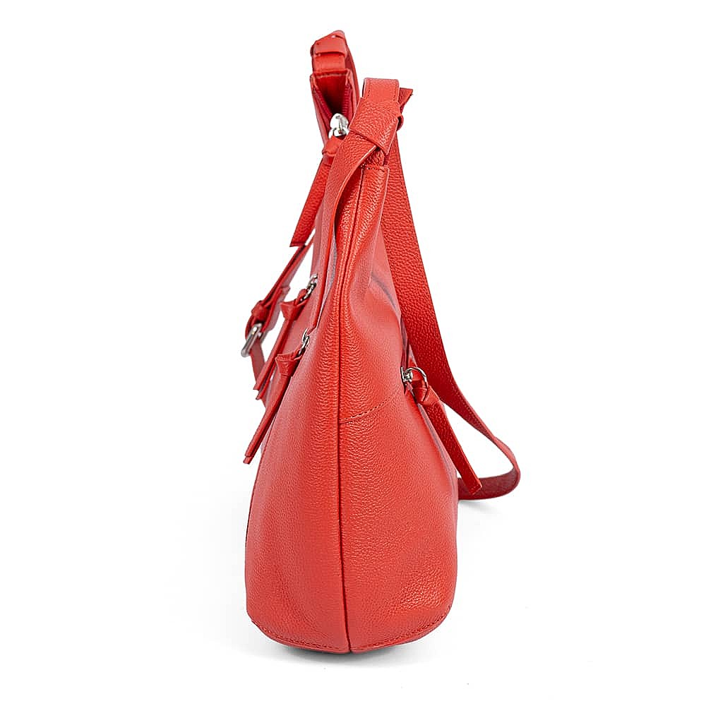 Colour Me Coral Leather Shoulder Bag