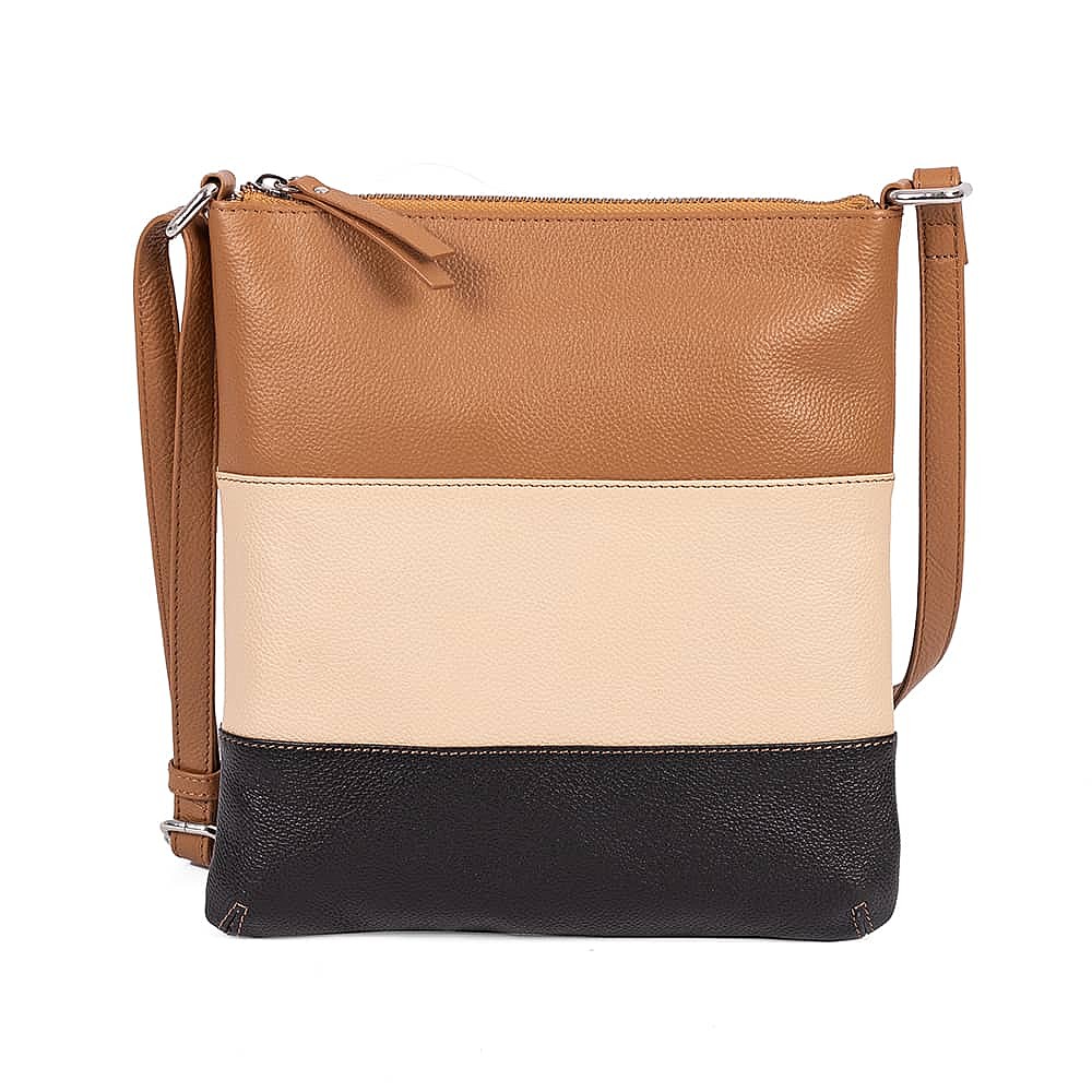 Shades of Chic Leather Cross-Body Bag