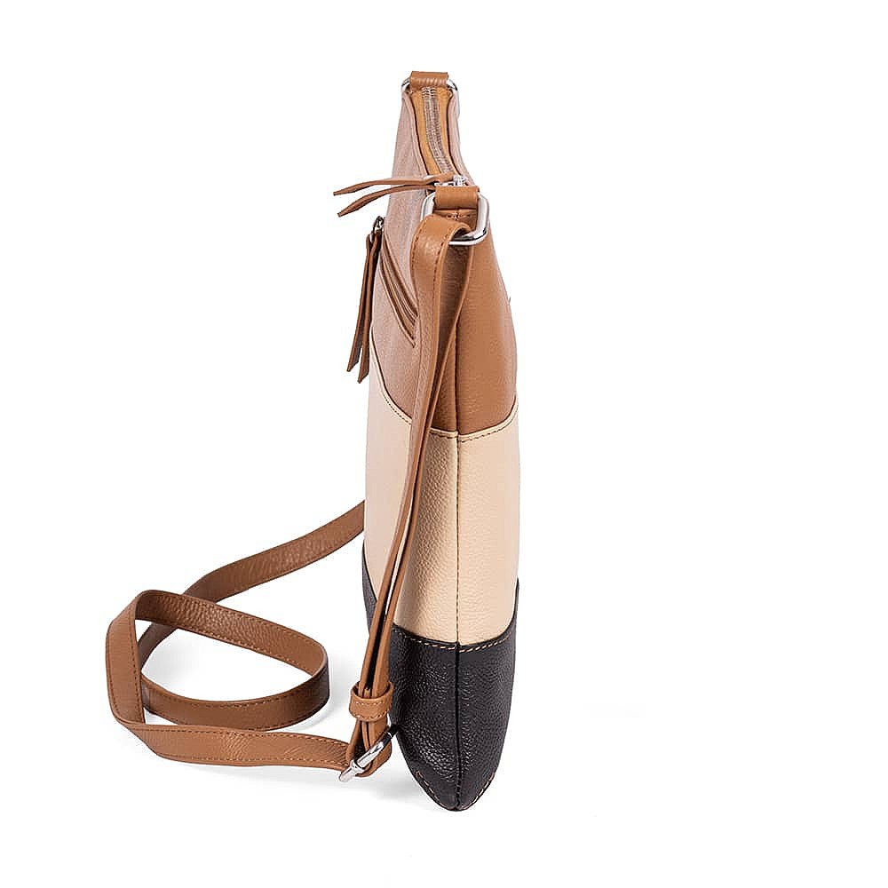Shades of Chic Leather Cross-Body Bag