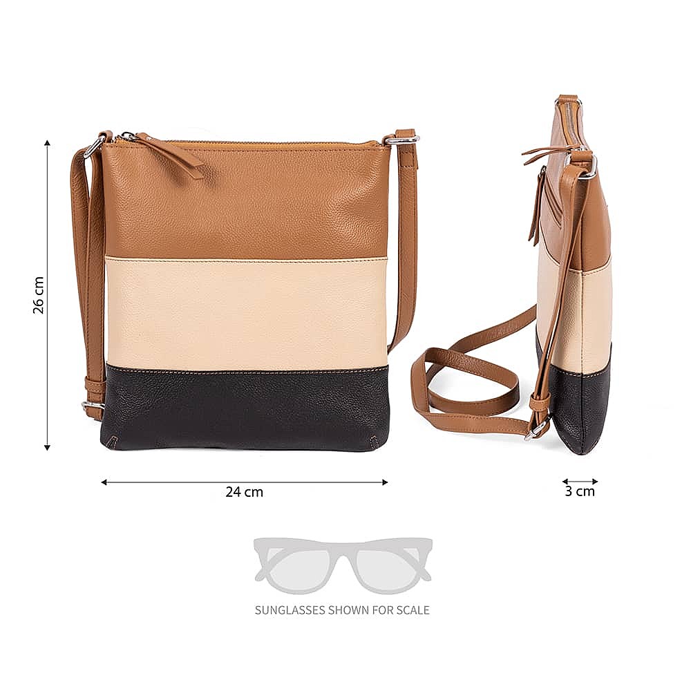 Shades of Chic Leather Cross-Body Bag