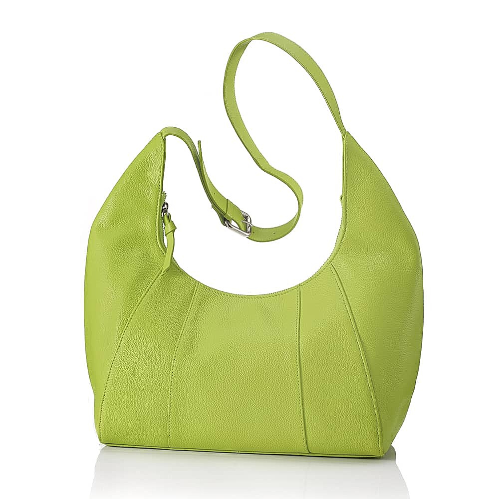 Creative Curves Lime Green Leather Bag