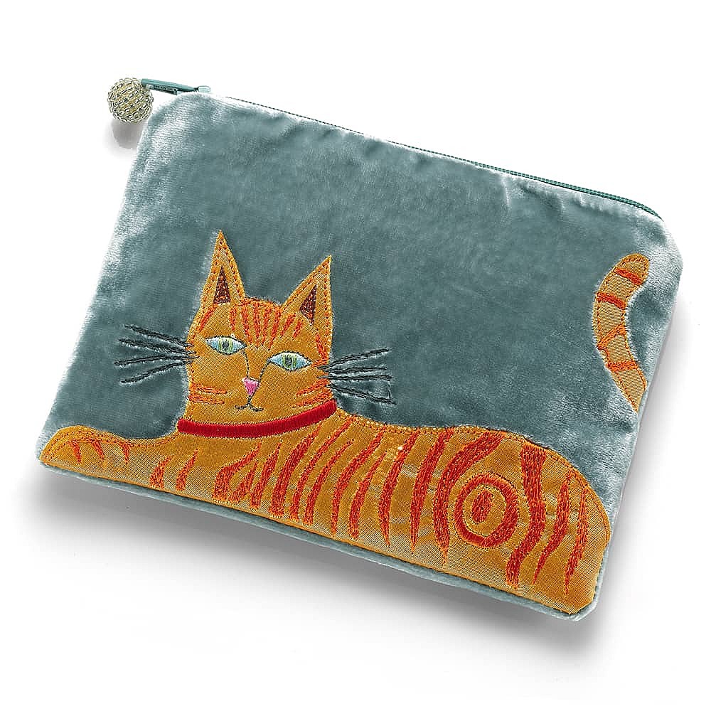 Cosy Cat Velvet Pouch