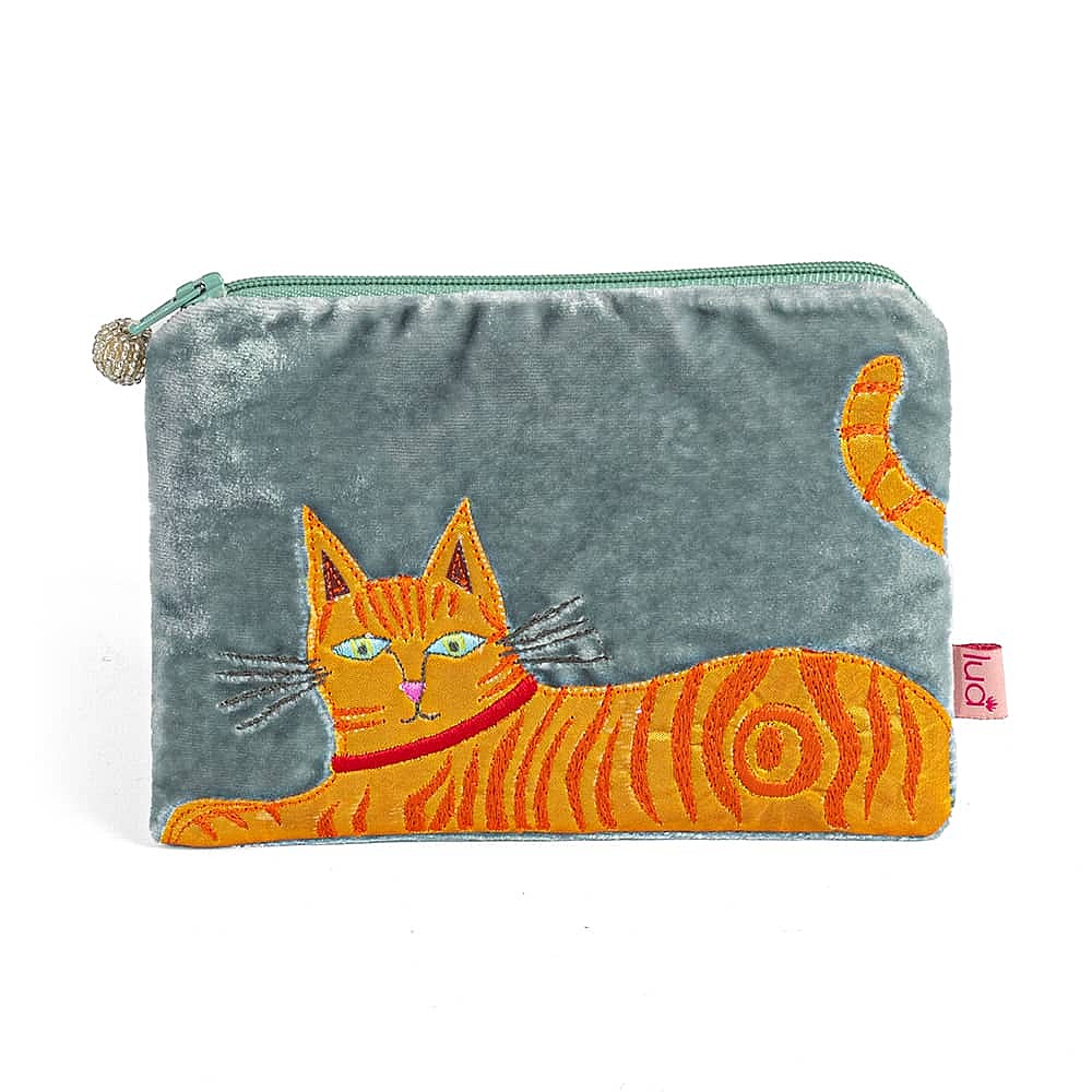 Cosy Cat Velvet Pouch