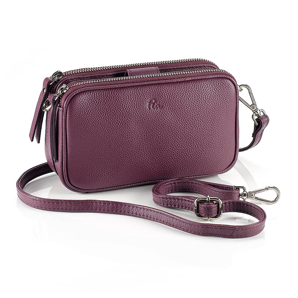 Perpetual Purple Leather Organiser Bag