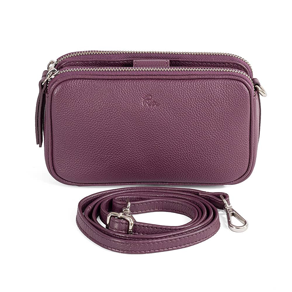 Perpetual Purple Leather Organiser Bag