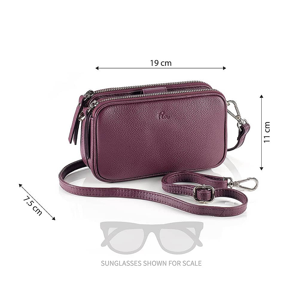Perpetual Purple Leather Organiser Bag