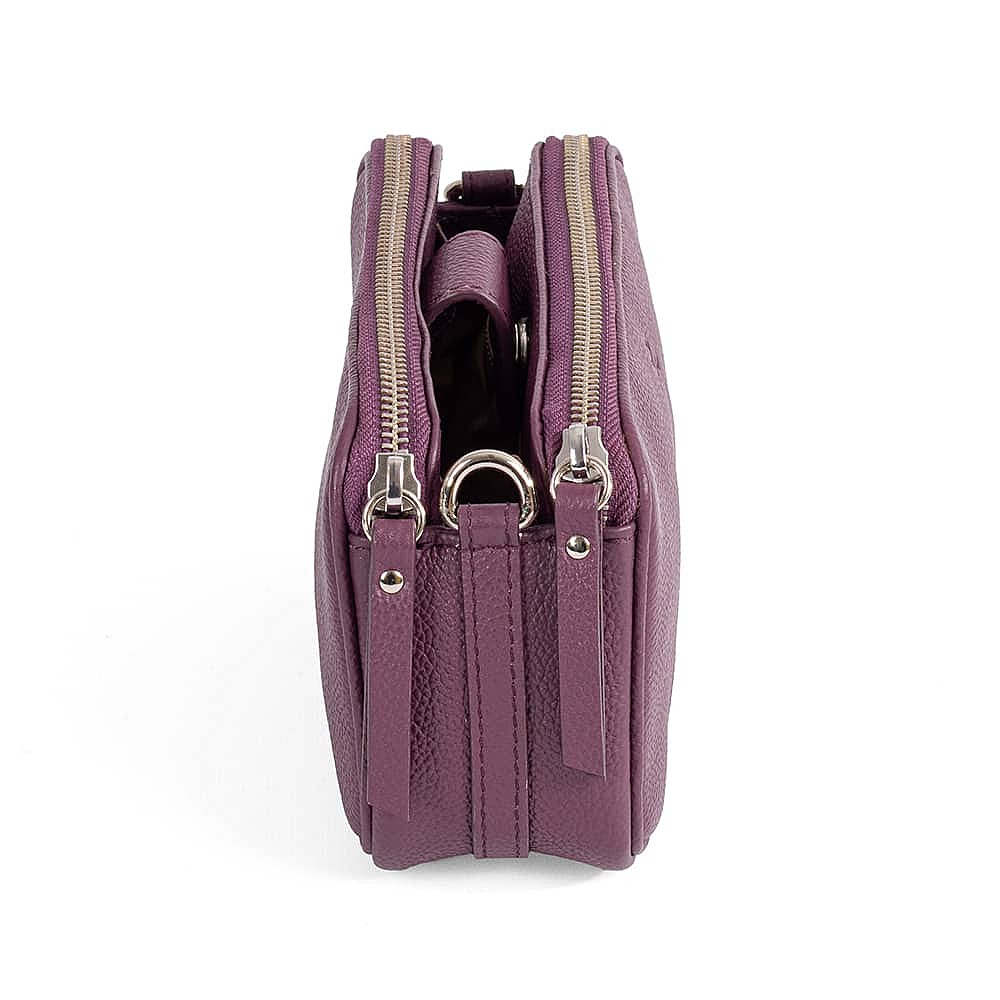 Perpetual Purple Leather Organiser Bag